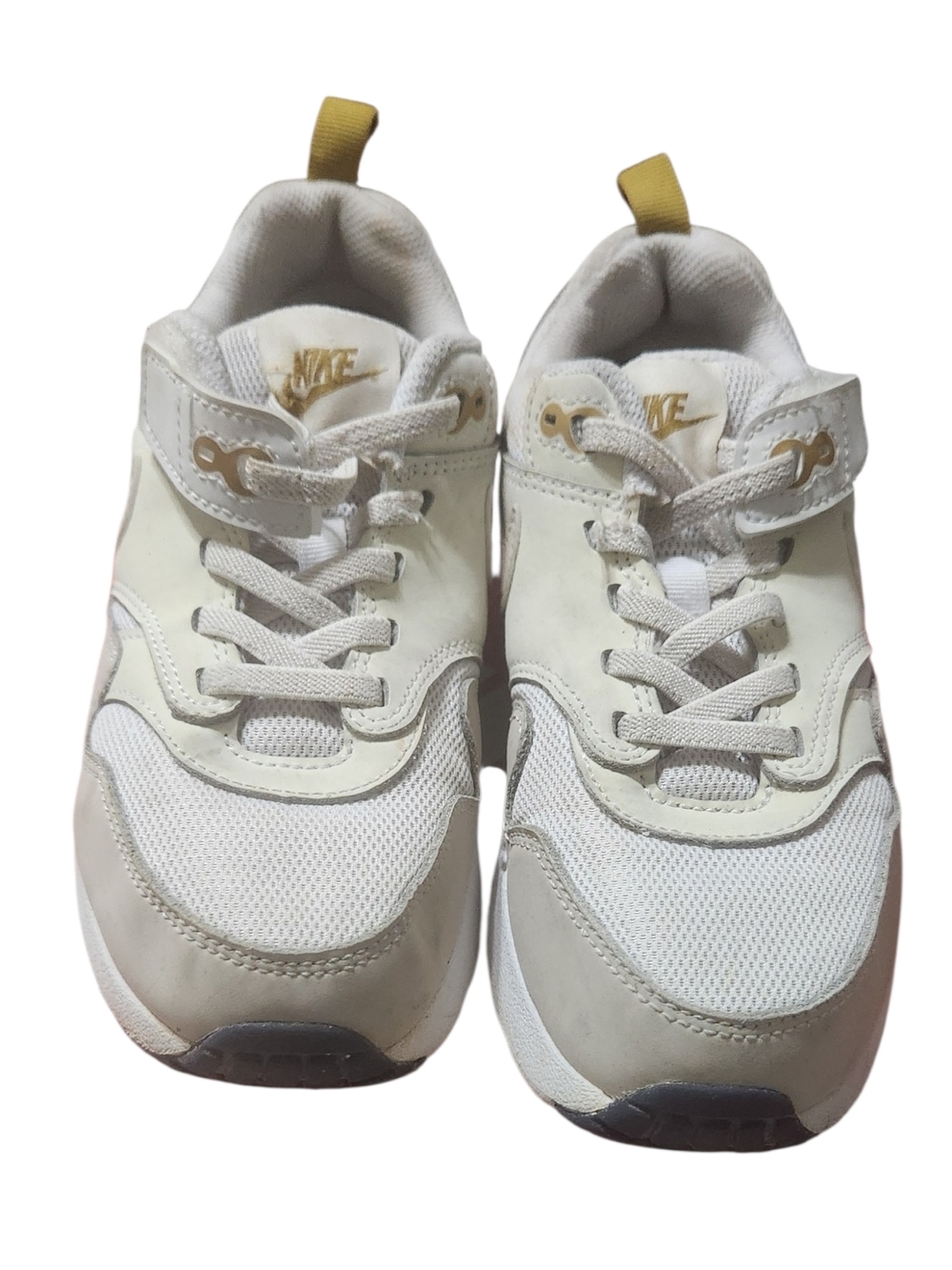 Nike White and Beige Casual Sneakers